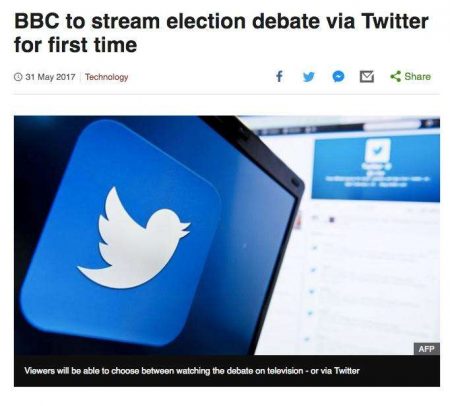 Fig 1 BBC accounces Twitter partnership