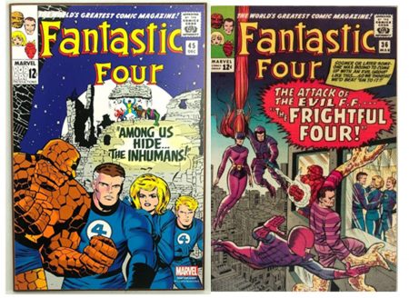 Figures 3 and 4: Fantastic Four comics from the 1960s introducing Medusa and the Inhumans