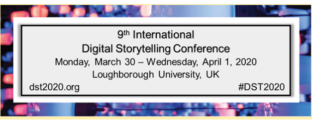 CfP: 9th International Digital Storytelling Conference, March 30 – April 01, 2020 @ Loughborough University (UK). Deadline: Oct 15, 2019.