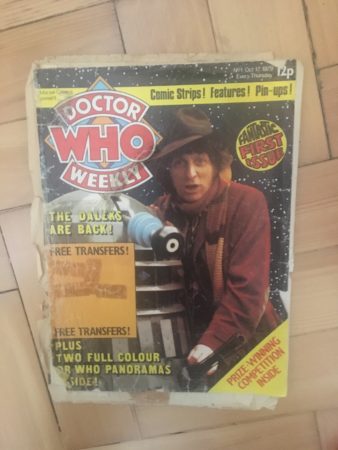 Fig 1: My original copy of Doctor Who Weekly: thus was a terrible beauty born