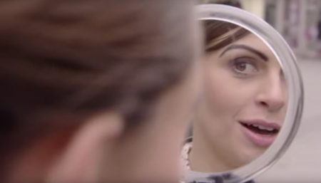 Fig. 5.2: Presenter Ellie Taylor undergoing a “make-over” involving a “Scouse brow”